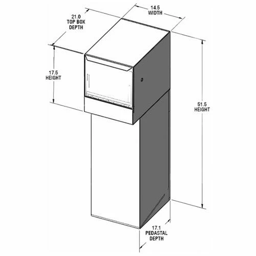 dVault Thru-Wall Package Drop Vault Plus DVWM0062SA w/Bottom Hold Rear Access - Sand 2 dVault Thru-Wall Package Drop Vault Plus DVWM0062SA w/Bottom Hold Rear Access - Sand - Image 2