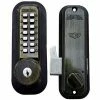 LockeyUSA Lockey Digital Door Lock 2500 Mechanical Keyless Hook Bolt with Key Override, Antique Brass