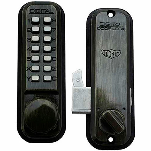 LockeyUSA Lockey Digital Door Lock 2500 Mechanical Keyless Hook Bolt, Antique Brass 1 LockeyUSA Lockey Digital Door Lock 2500 Mechanical Keyless Hook Bolt, Antique Brass