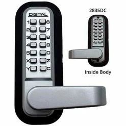 LockeyUSA Lockey Digital Door Lock 2835 Lever Handle with Double Combination, Satin Chrome