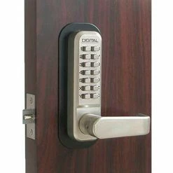 LockeyUSA Lockey Digital Door Lock 2835 Lever Handle, Satin Nickel