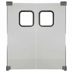 Chase Doors Light to Medium Duty Service Door Double Panel Gray 4' x 7' 4884NWD-MG