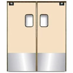 Chase Doors Medium Duty Service Door Double Panel Beige 4' x 8' with Kickplate 4896SC