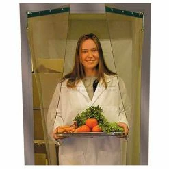 Chase Doors Flexible Clear Vinyl Double Panel Impact Traffic Door ECD7284 6'W x 7'H