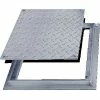 Acudor 24x24 Aluminum Diamond Plate Floor Door - No Hinge