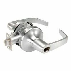 Yale® Cylindrical Lockset Storeroom, Grade 1, AU Handle, SFIC Core, Less Cylinder