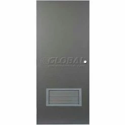 CECO Hollow Steel Security Door 48"W X 84"H, 24"W X 12"H Louver, Mortise Prep, CECO Hollow Hinge