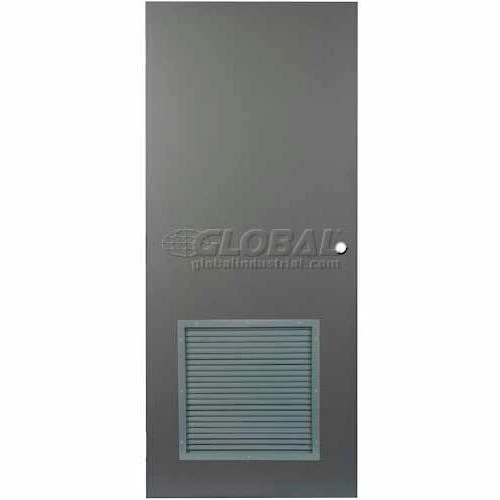 CECO Hollow Steel Security Door 48"W X 84"H, 24"W X 24"H Louver, Cylindrical Prep, Curries Hinge 1 CECO Hollow Steel Security Door 48"W X 84"H, 24"W X 24"H Louver, Cylindrical Prep, Curries Hinge