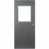 CECO Hollow Steel Security Door, Half Glass, Cylindrical, Curries Hinge/Glass, 18 Ga, 36"W X 84"H
