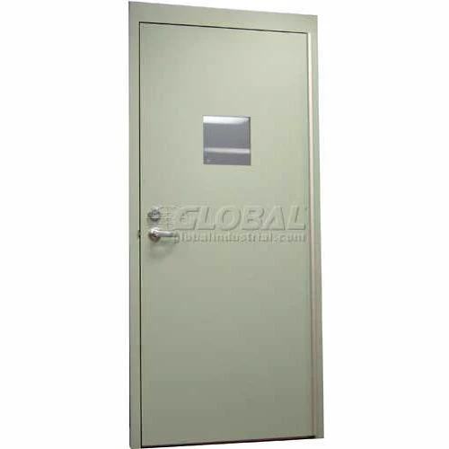 CECO Hollow Steel Security Door, Vision Light, Cylindrical, SteelCraft Hinge, 16 Ga, 48"W X 80"H 1 CECO Hollow Steel Security Door, Vision Light, Cylindrical, SteelCraft Hinge, 16 Ga, 48"W X 80"H