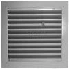 Air Louvers Fire-Rated Door Louver 1900A2424G, Adjustable Z-Blade, Self-Attach, 24" X 24", Gray Primer