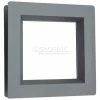 Air Louvers Steel Low Profile Slimline IG Vision Lite For 1" Glazing VSIG2424G 01, 24" X 24", Gray Primered