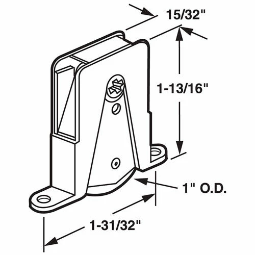 Prime-Line Products Prime-Line® Screen Door Roller Assembly, 1" Nylon Wheel, Alum./Nylon, B 684 2 Prime-Line Products Prime-Line® Screen Door Roller Assembly, 1" Nylon Wheel, Alum./Nylon, B 684 - Image 2