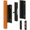 Prime-Line Products Prime-Line C 1061 Sliding Door Handle Set, Black Finish, Wood Handle