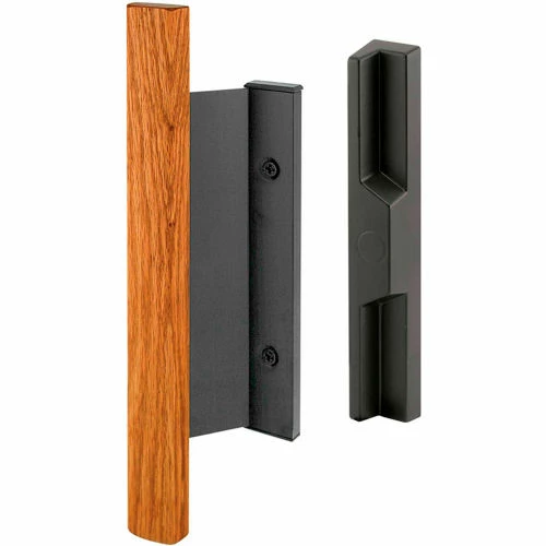 Prime-Line Products Prime-Line C 1091 Sliding Door Handle Set With Heavy Duty Wood Handle, Black 1 Prime-Line Products Prime-Line C 1091 Sliding Door Handle Set With Heavy Duty Wood Handle, Black