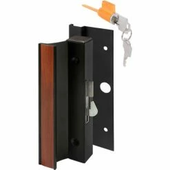 Prime-Line Products Prime-Line C 1094 Keyed Sliding Door Handle Set, Black