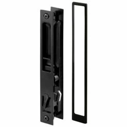 Prime-Line Products Prime-Line® Sliding Door Handle Set, Black Diecast, No Pull, Croft, C 1101