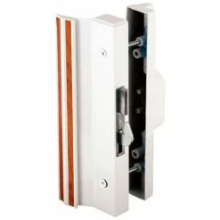 Prime-Line Products Prime-Line® Sliding Door Handle Set, Anti-Lift, White Aluminum and Diecast, C 1118