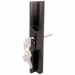 Prime-Line Products Prime-Line® Sliding Door Outside Pull, w/Key, Black Diecast, C 1139