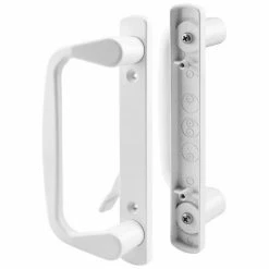 Prime-Line Products Prime-Line® Sliding Door Handle Set, Decorative, White, C 1178