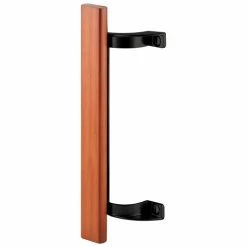 Prime-Line Products Prime-Line® Sliding Door Pull, 6-1/2" HC, Wood Handle, Diecast, Black, C 1190