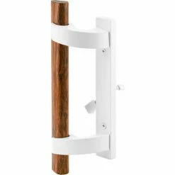Prime-Line Products Prime-Line C 1219 Sliding Door Handle With Mortise Lock, White