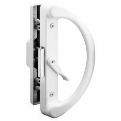 Prime-Line Products Prime-Line® Sliding Door Handle, Clam Latch, White, C 1223