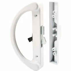 Prime-Line Products Prime-Line C 1253 Sliding Door Handle, Hook Latch, White