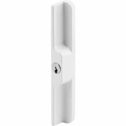 Prime-Line Products Prime-Line C 1254 Sliding Door Outside Pull With Key, White