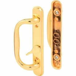 Prime-Line Products Prime-Line C 1287 Sliding Door Handle Set, Brass Plated