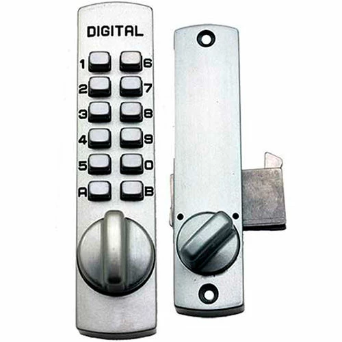 LockeyUSA Lockey C150 Mechanical Keyless Surface Mount Hook Bolt Lock for Sliding Door, Satin Chrome 1 LockeyUSA Lockey C150 Mechanical Keyless Surface Mount Hook Bolt Lock for Sliding Door, Satin Chrome