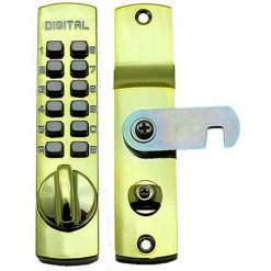 LockeyUSA Lockey C170 Mechanical Keyless Cabinet Surface Mount Cam Lock, Bright Brass