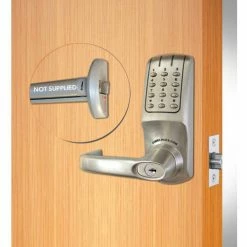 Codelocks ANSI Grade 2 Electronic Lockset Panic Kit, CL5000PK-BS, Brushed Steel