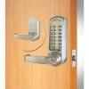 Codelocks ANSI Grade 2 Mechanical Lockset, CL615-BS, EZ Code Change, Code Free/Passage, Silver Gray