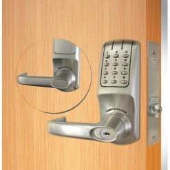 Codelocks Electronic Lockset, Grade 1 UL Mortise Lock Chassis, CL5250-BS, Brushed Steel 6 Codelocks Electronic Lockset, Grade 1 UL Mortise Lock Chassis, CL5250-BS, Brushed Steel -Doors & Windows Sales CNO CL5250 BS