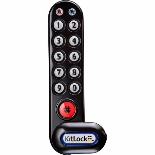 Codelocks 4-In-1 Electronic Cam Lock, KL1006KIT-BK, Up To 1" Thick Matl, Vertical, Black 3 Codelocks 4-In-1 Electronic Cam Lock, KL1006KIT-BK, Up To 1" Thick Matl, Vertical, Black - Image 3
