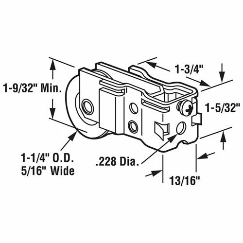 Prime-Line Products Prime-Line® Sliding Door Roller Assembly, 1-1/4" Steel Ball Bearing, D 1559 2 Prime-Line Products Prime-Line® Sliding Door Roller Assembly, 1-1/4" Steel Ball Bearing, D 1559 - Image 2