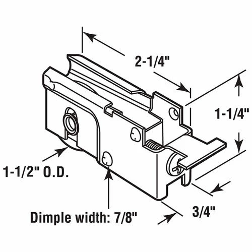 Prime-Line Products Prime-Line® Sliding Door Roller Assembly, 1-1/2" Nylon Ball Bearing, D 1789 2 Prime-Line Products Prime-Line® Sliding Door Roller Assembly, 1-1/2" Nylon Ball Bearing, D 1789 - Image 2