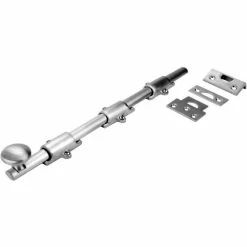 Don-Jo Don Jo 1630-626 Dutch Door Bolt, 4-1/2"x1-5/8", Brushed Chrome - Pkg Qty 10