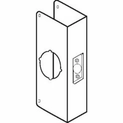 Don-Jo Don Jo 200C-S-CW Wrap Around For Thicker Doors, 4-1/4"x9", 2-3/8"Backset, Stainless Steel