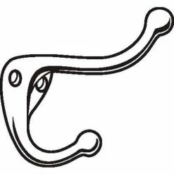 Don-Jo Don Jo 300-625 Coat Hook, Top/Bottom Prongs, Bright Chrome - Pkg Qty 20