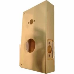 Don-Jo Don Jo 7100-PB-RH-CW Wrap Around Right Hand Plate, Polish Brass