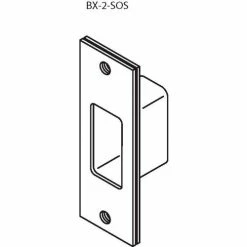 Don-Jo Don Jo BX-2-SDS-626 Security Strike, 4-7/8"x1-1/4", Brushed Chrome - Pkg Qty 10