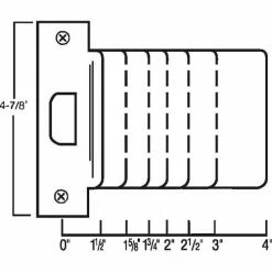 Don-Jo Don Jo EST 102-630 Extended Lip, ANSI Strike, 4-7/8"x2", Stainless Steel - Pkg Qty 10