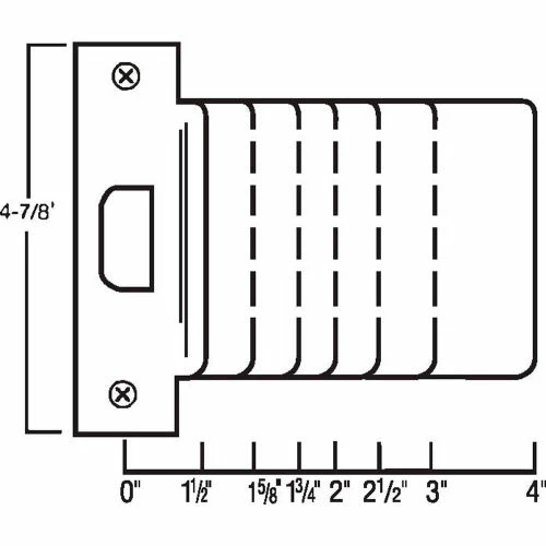 Don-Jo Don Jo EST 125-DU Extended Lip, ANSI Strike, 4-7/8"x2-1/2", Dura Coated - Pkg Qty 10 1 Don-Jo Don Jo EST 125-DU Extended Lip, ANSI Strike, 4-7/8"x2-1/2", Dura Coated - Pkg Qty 10