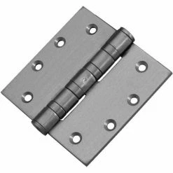 Don-Jo Don Jo HWBB94545-630 Full Mortise Ball Bearing Template Hinge, 4-1/2"x4-1/2", 0.18 Gauge, SS - Pkg Qty 3