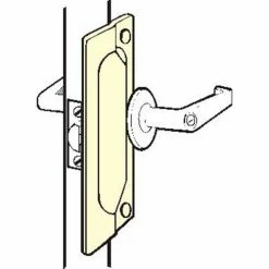 Don-Jo Don Jo LP 207 EBF-BP Latch Protector For Outswing Doors, 2-3/4"x7", Fasteners, Brass Plated - Pkg Qty 10