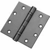 Don-Jo Don Jo NRPBB94545-630 Non Removable Pin Mortise Ball Bearing Template Hinge, 4-1/2"x4-1/2W, SS - Pkg Qty 3