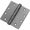 Don-Jo Don Jo PB74545-652 Full Mortise Plain Bearing Hinge, 4-1/2"x4-1/2", Brushed Chrome - Pkg Qty 3