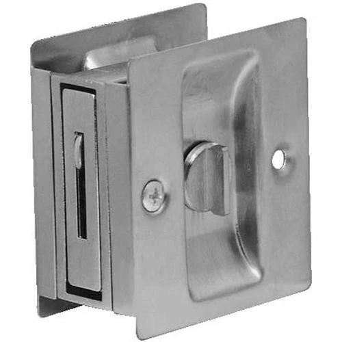 Don-Jo Don Jo PDL 101-619 Privacy Pocket Door Lock, 2-1/2"x2-3/4", Satin Nickel - Pkg Qty 10 1 Don-Jo Don Jo PDL 101-619 Privacy Pocket Door Lock, 2-1/2"x2-3/4", Satin Nickel - Pkg Qty 10